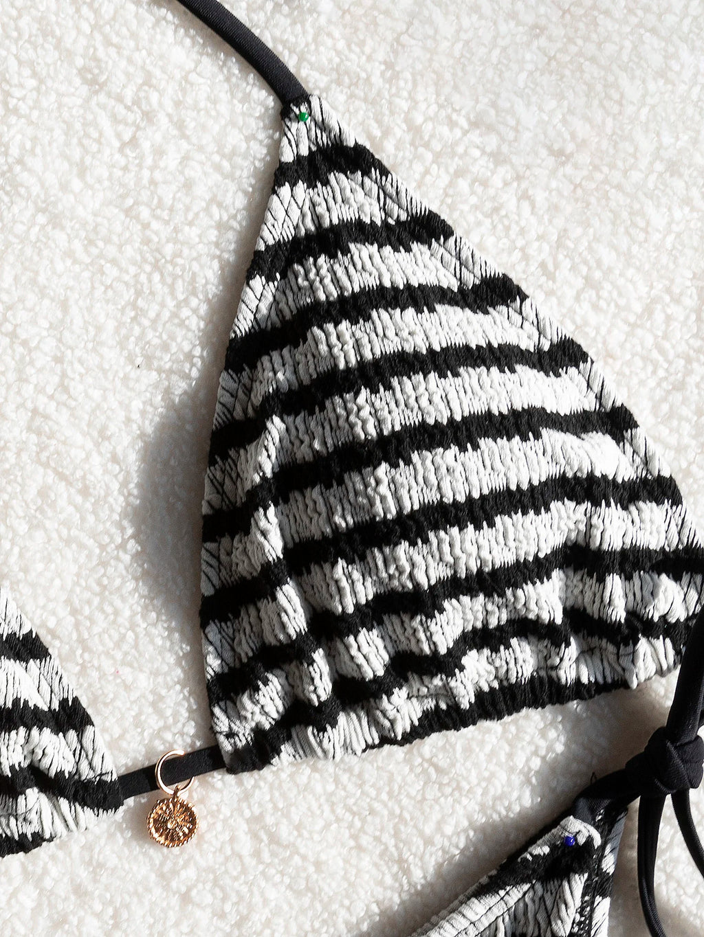 Striped Luxe Cut-Out Bikini