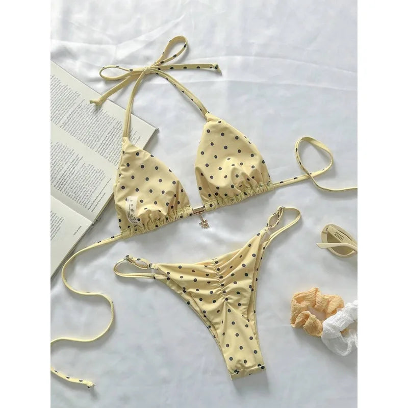 Sunny Dots Triangle Bikini
