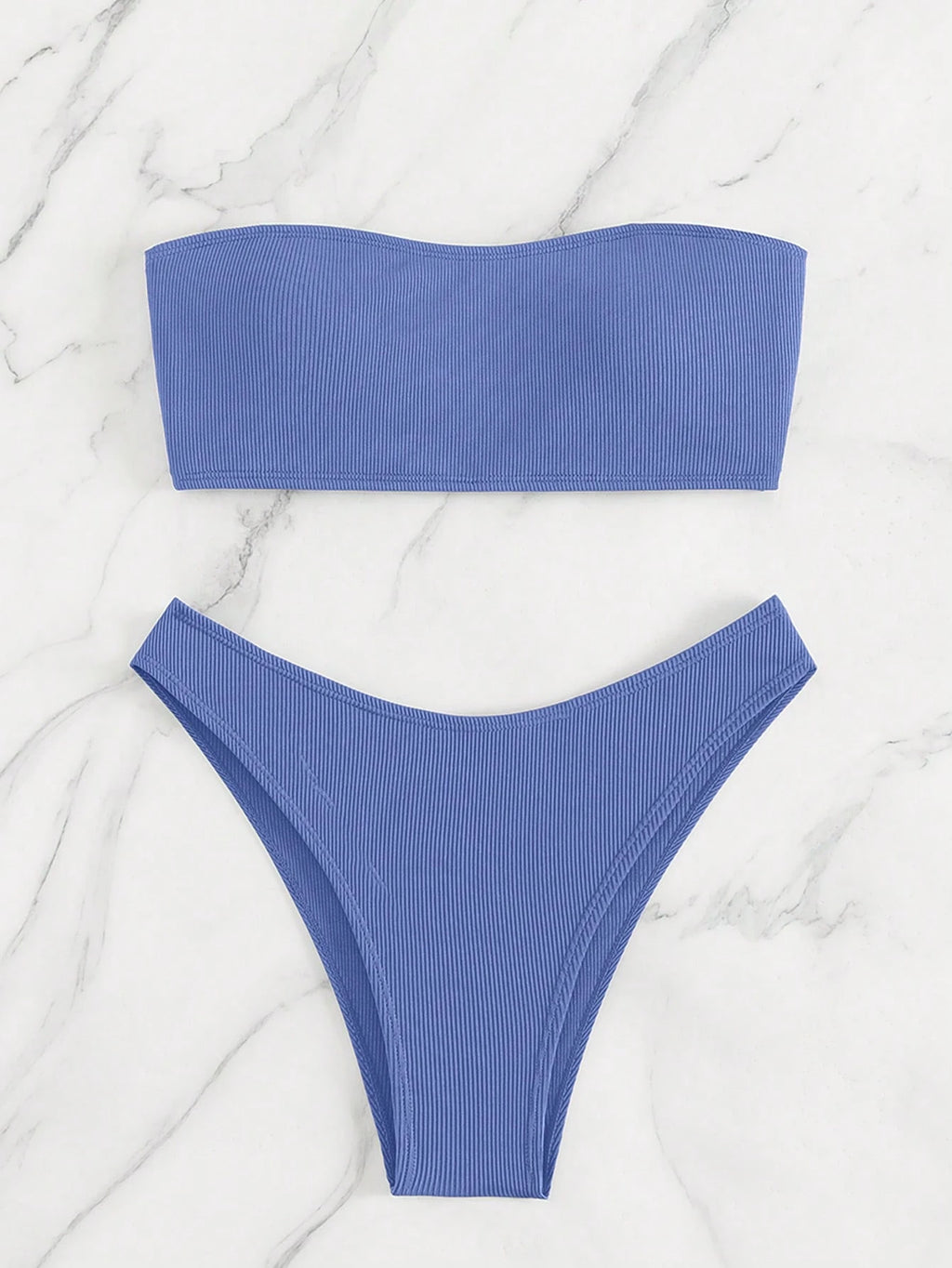 Azure Breeze Bandeau Bikini Set