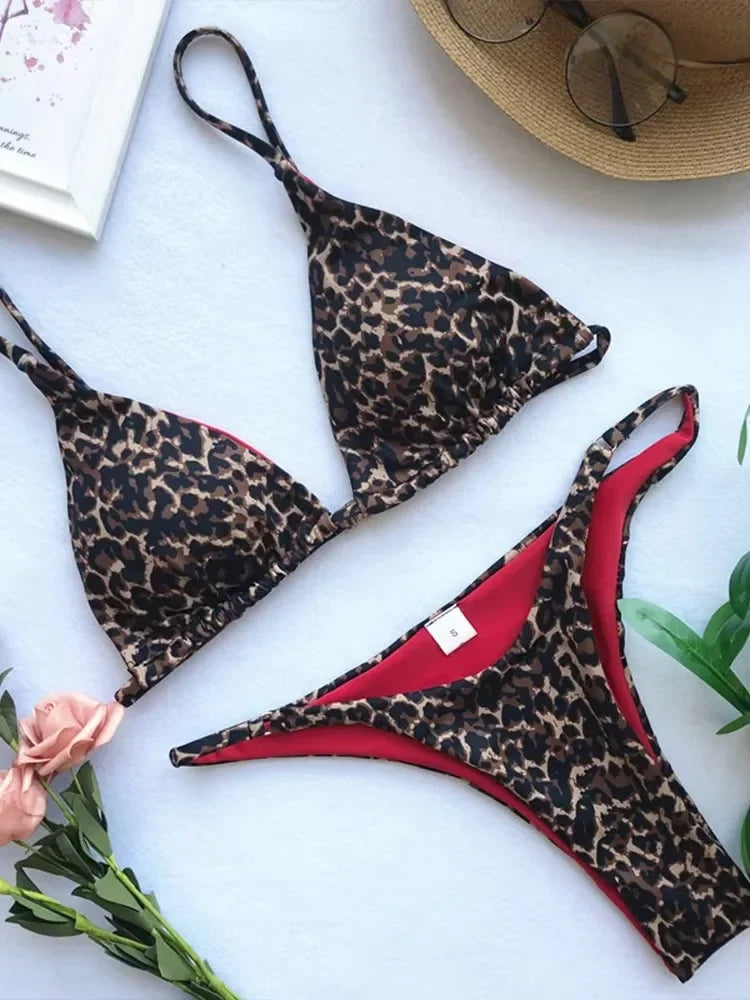 Wild Mirage Reversible Leopard Bikini