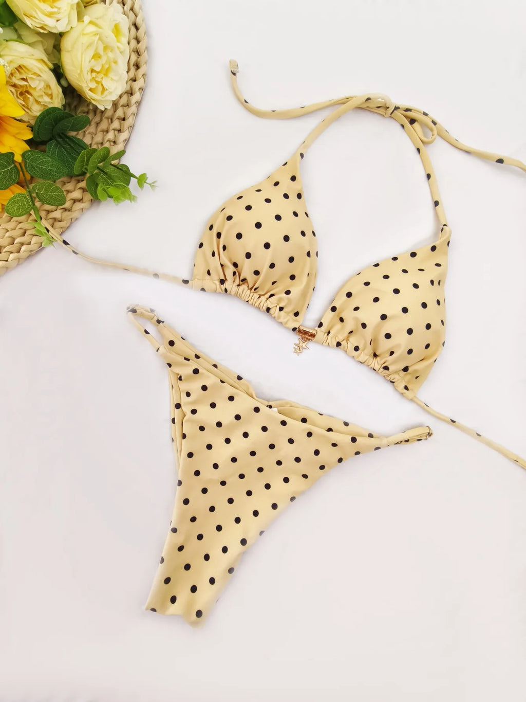 Sunny Dots Triangle Bikini