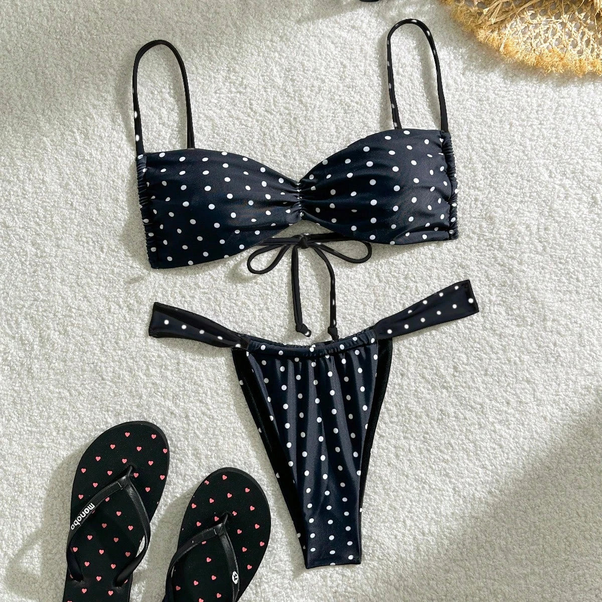 Midnight Dot Bow Bikini