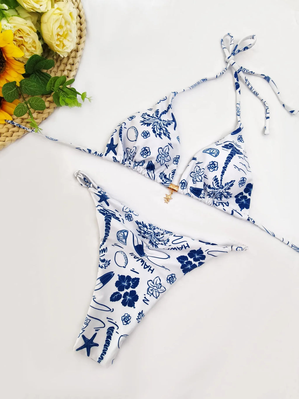 Sunny Dots Triangle Bikini