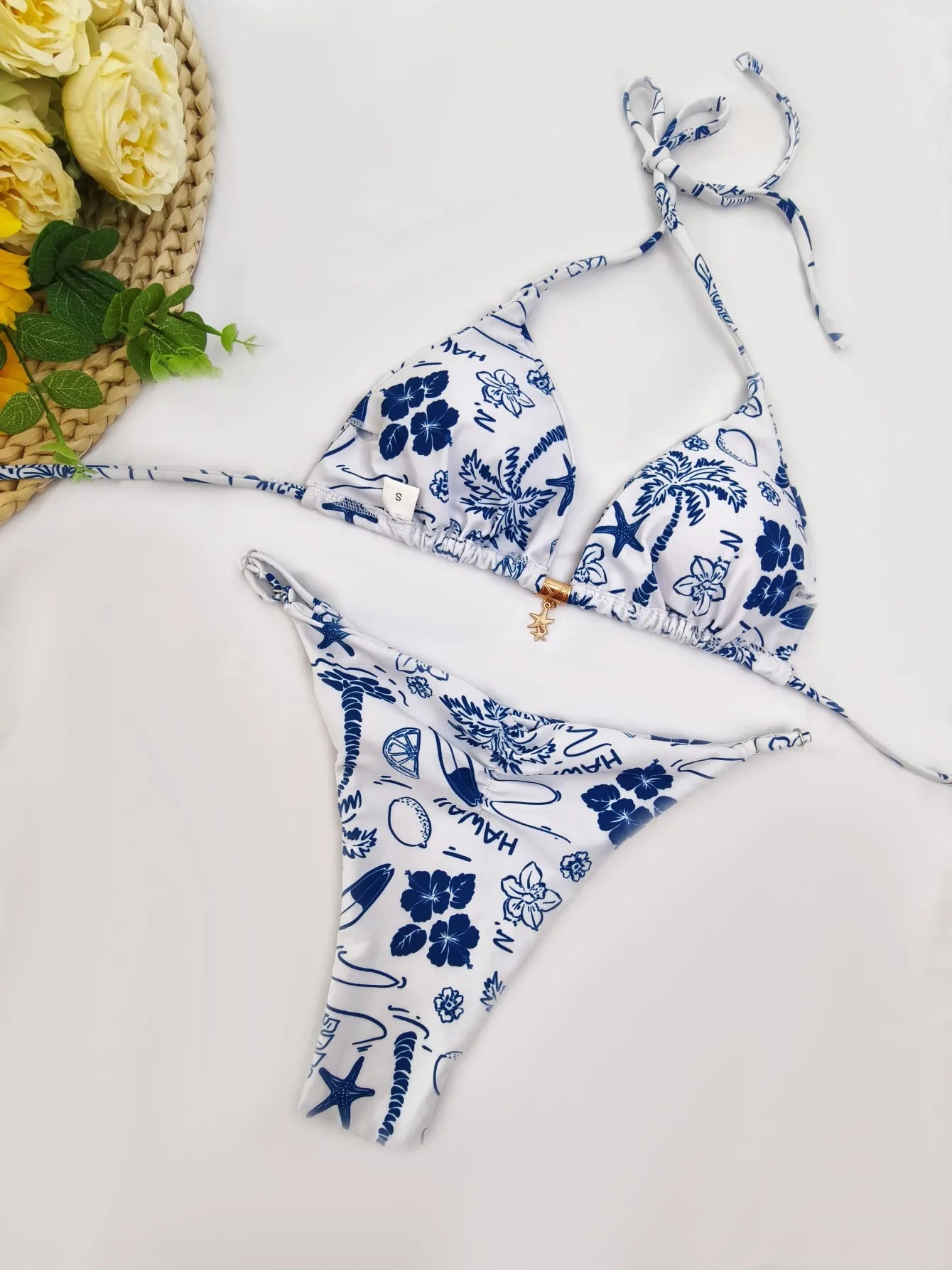 Sunny Dots Triangle Bikini