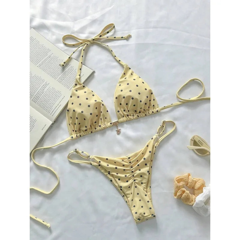 Sunny Dots Triangle Bikini
