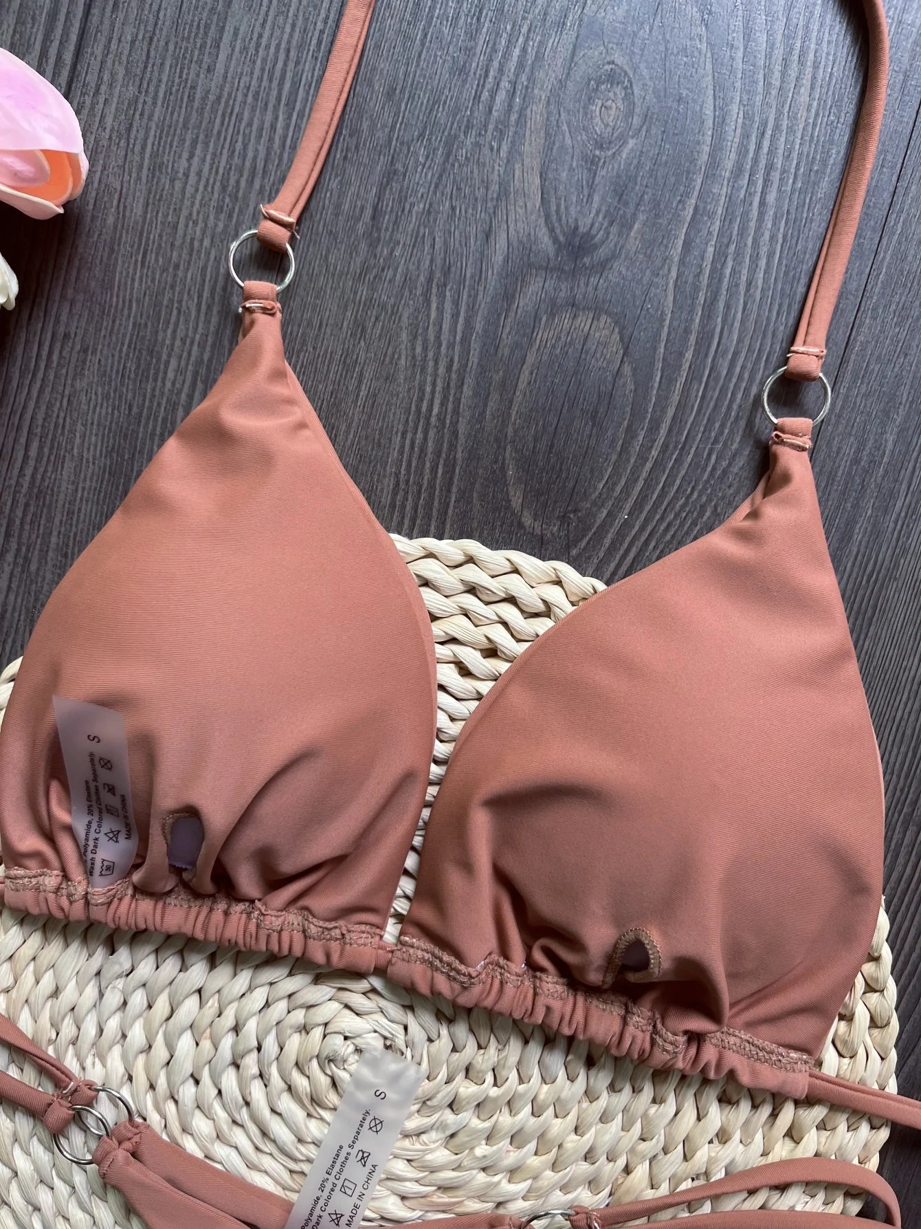 Mocha Luxe Minimal Bikini Set