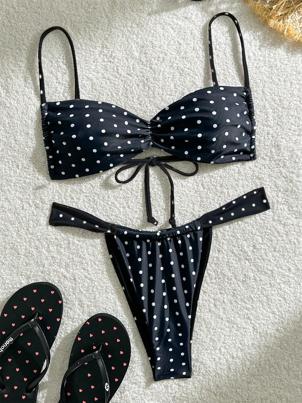 Midnight Dot Bow Bikini