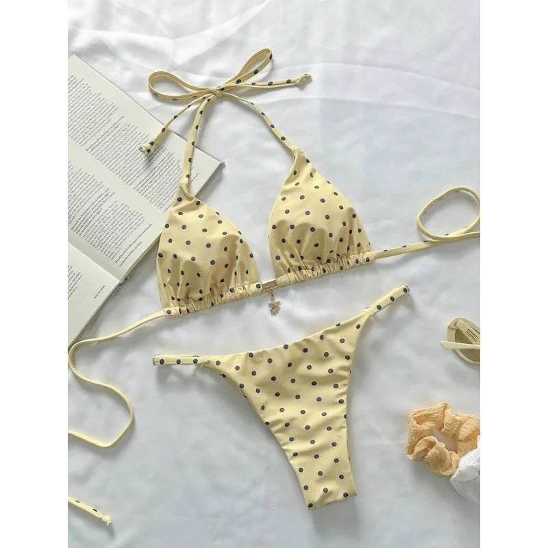 Sunny Dots Triangle Bikini
